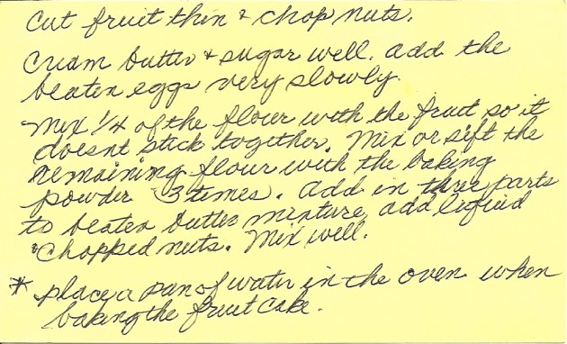 Rosemary's Fruitcake Back