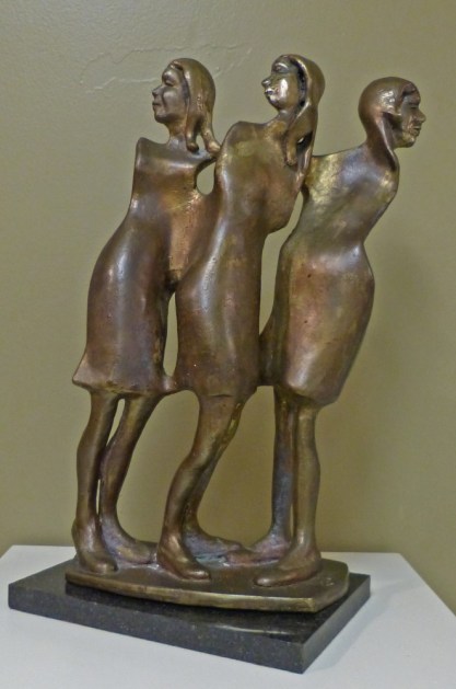 "Trio" bronze sculpture by Mary Bachman